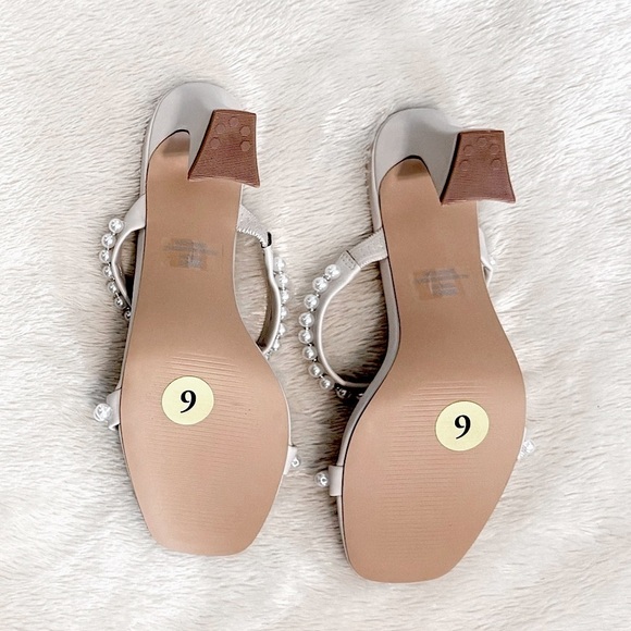 new Dolce Vita DV Pearl Embellished Sandal Heels in Ivory White, size 9 - Picture 5 of 5